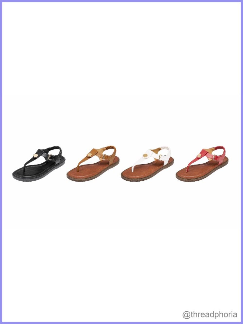 Women's Lightweight Strappy Thong Flat Sandals Comfort Walking Slingback - Picture 6 of 6